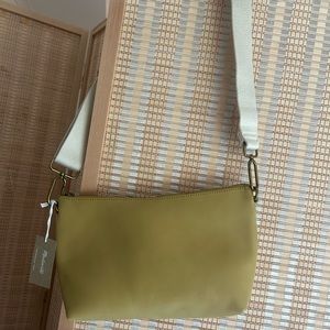 Madewell soft leather crossbody with guitar strap
